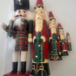 bombay company nutcracker and Santa figurines